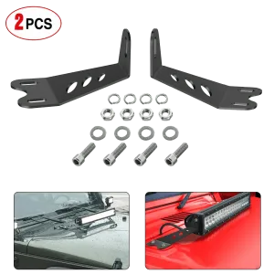 20 Inch Light Bar Hood Mounts For Jeep Wrangler JK 2007-2017
