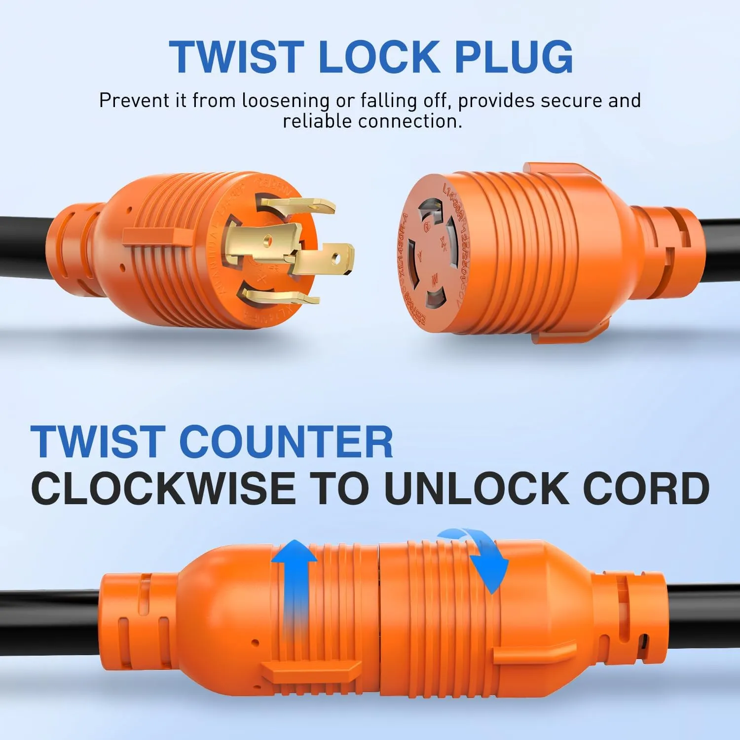 30Amp 100FT Generator Extension Cord Drag Tool