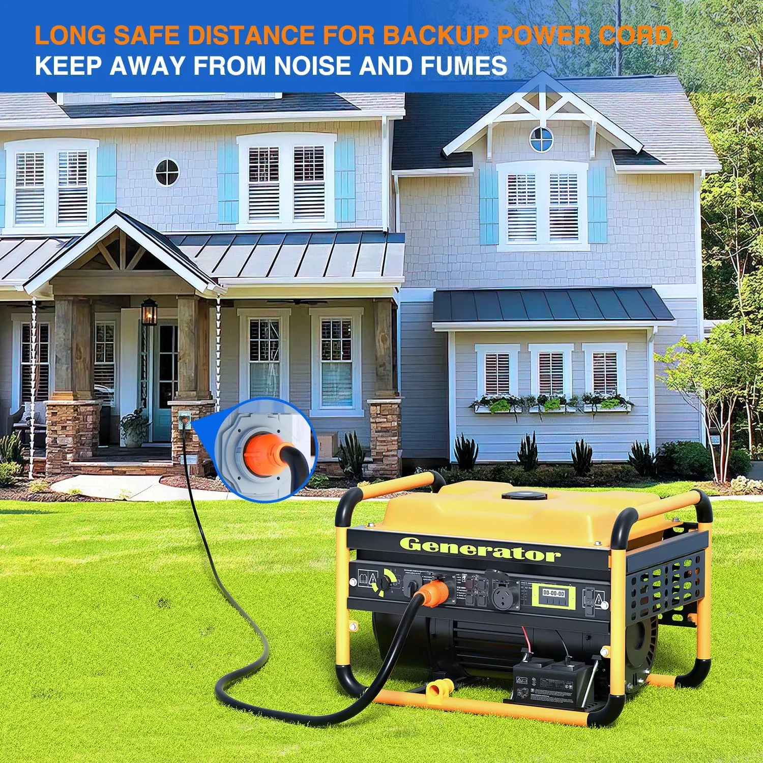 30Amp 100FT Generator Extension Cord Drag Tool
