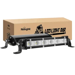 7 Inch 18W 1530LM Ultra-Slim Flood LED Light Bar (Pair)