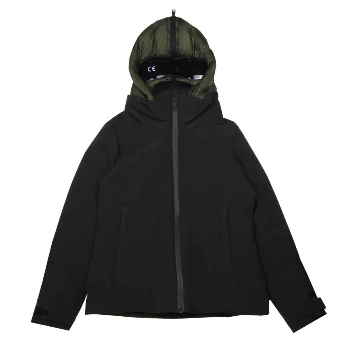 Al Riders On The Storm Kids Black Down Goggle Hood Jacket