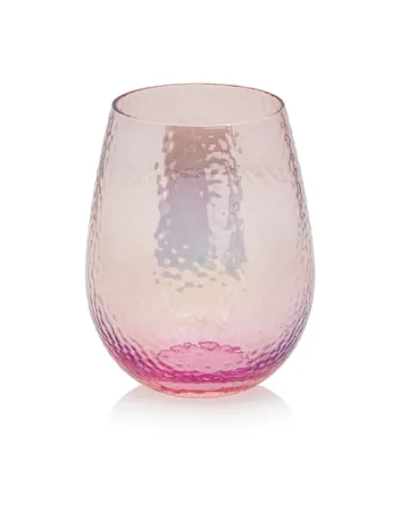 Aperitivo Stemless All Purpose Glass - Luster Pink ALL SALES FINAL