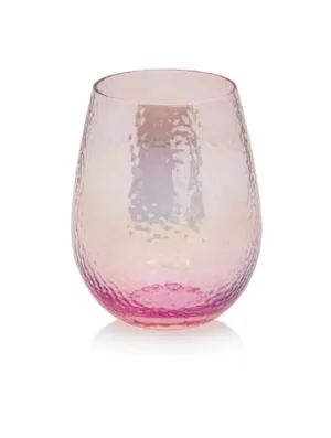 Aperitivo Stemless All Purpose Glass - Luster Pink ALL SALES FINAL