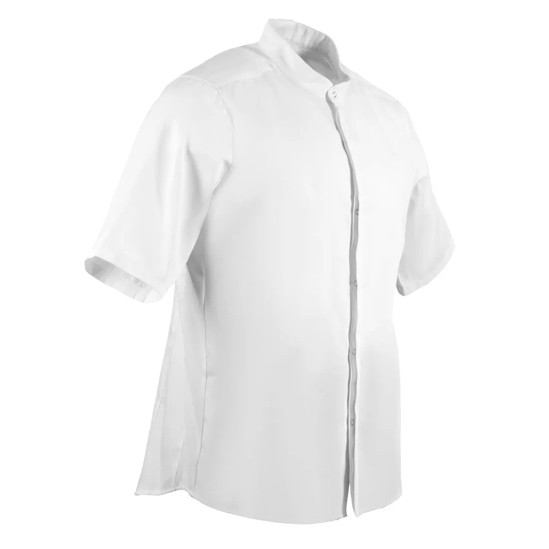 BB702-XL Southside Band Collar Chefs Jacket White Size XL