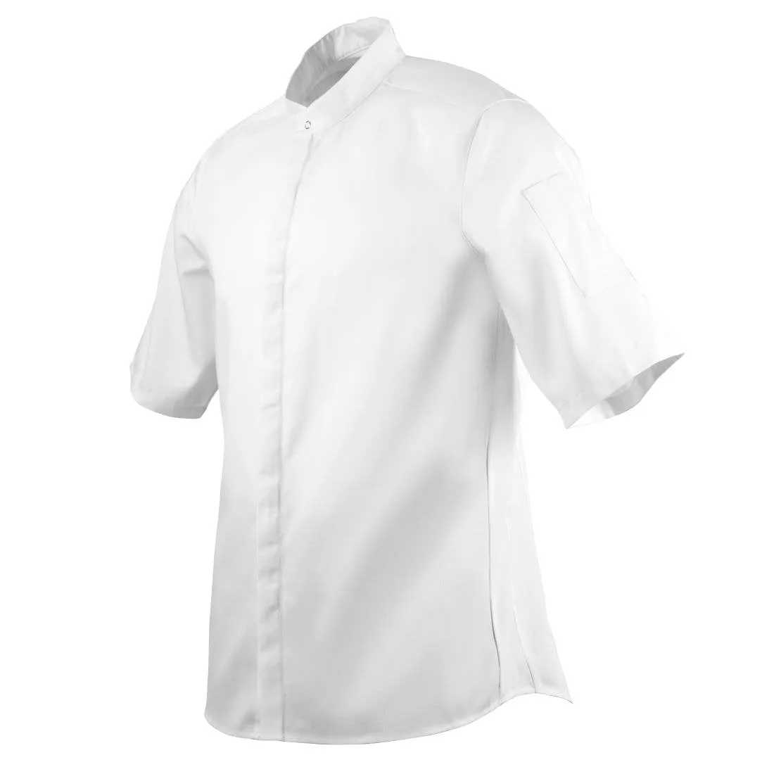 BB702-XL Southside Band Collar Chefs Jacket White Size XL