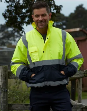 HVP218 Yoko Hi Vis 2 Tone Bomber Jacket