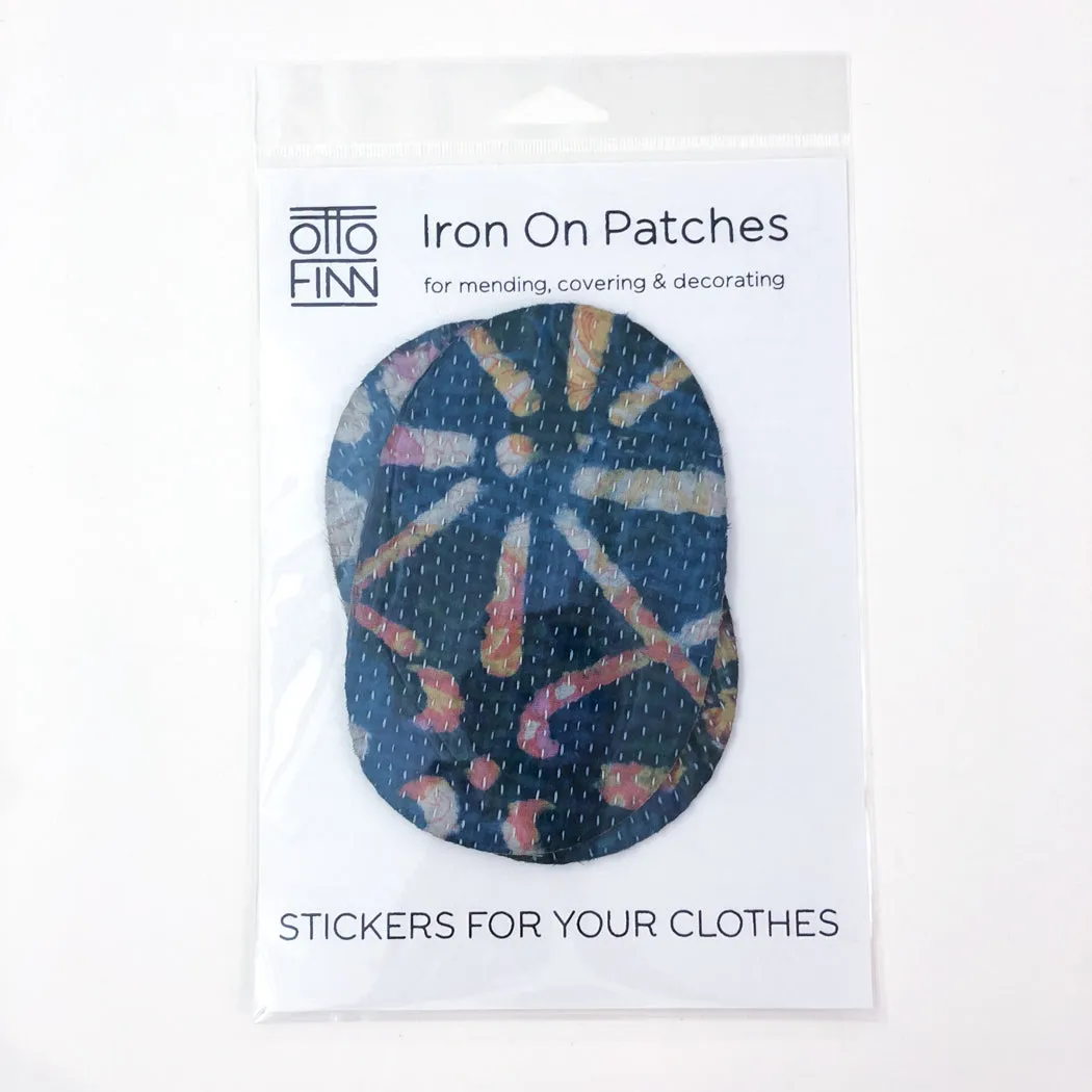 Iron-on Kantha Elbow Patches (Pack of 2)