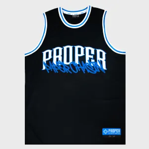 PROPER X PAPERCHASIN STREET JERSEY BLACK/BLUE