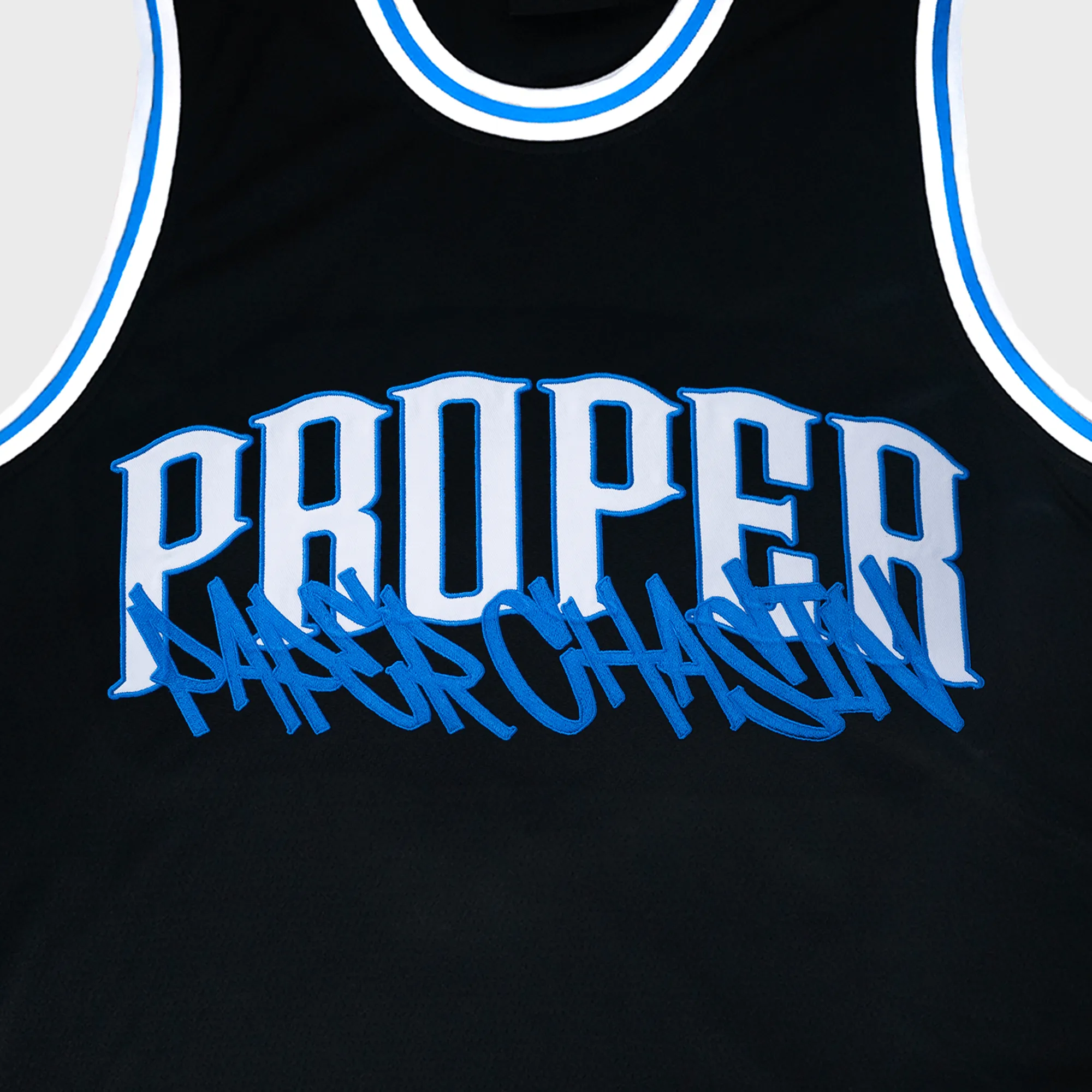 PROPER X PAPERCHASIN STREET JERSEY BLACK/BLUE