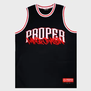 PROPER X PAPERCHASIN STREET JERSEY BLACK/RED