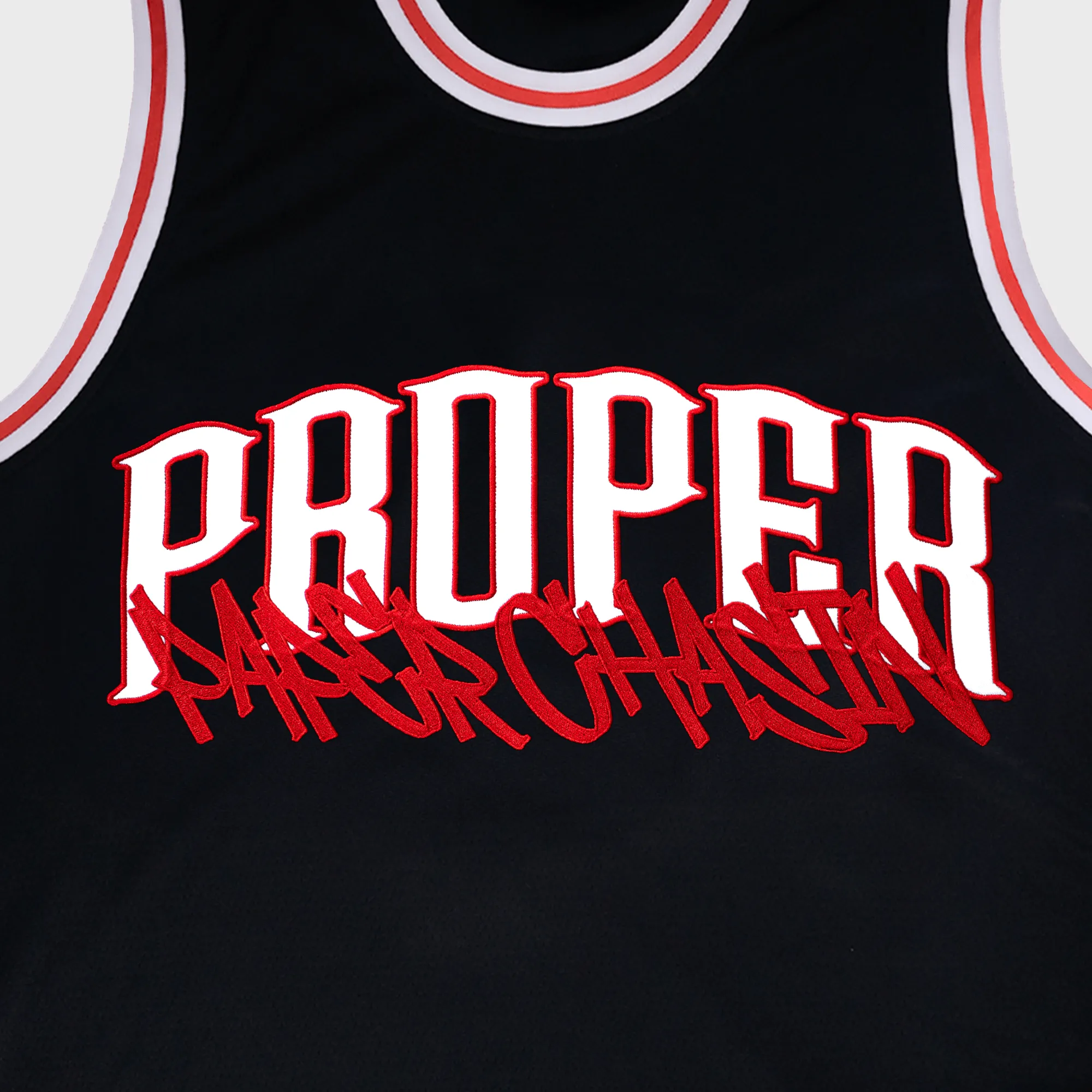 PROPER X PAPERCHASIN STREET JERSEY BLACK/RED