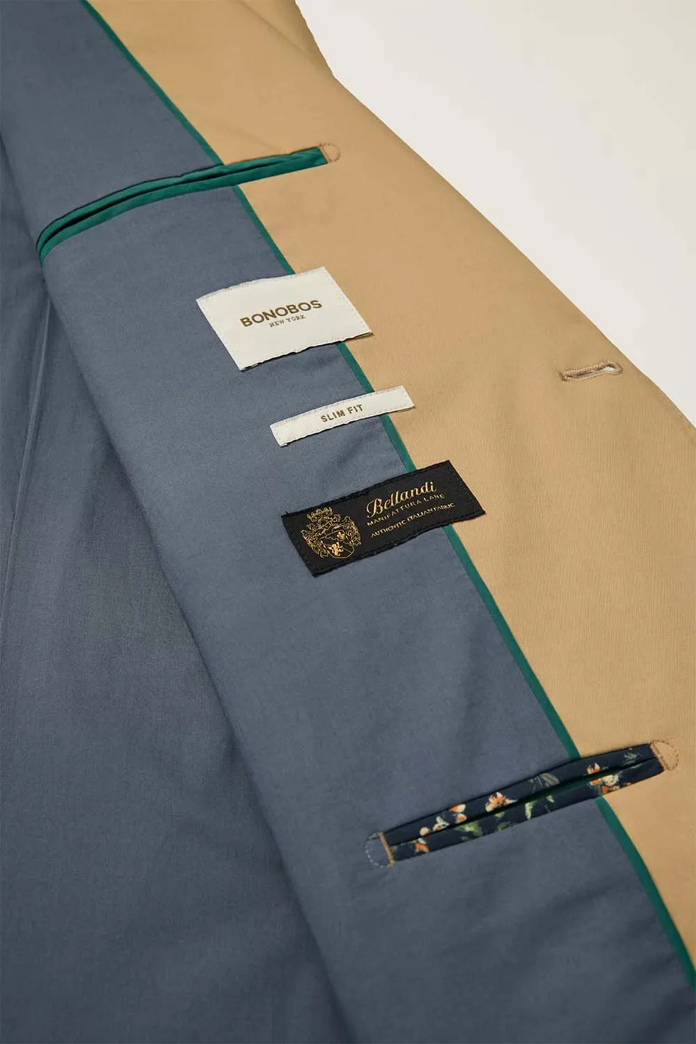 STRETCH COTTON BLAZER Cornstalk